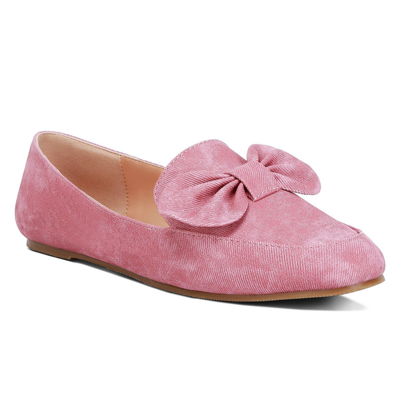 London Rag Pink Bow Embellished Loafers (EURO 39)