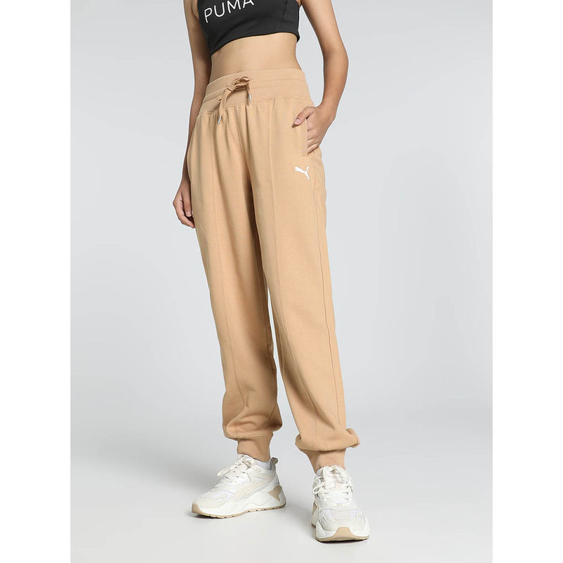 Buy Puma HER High-Waist TR Women's Beige Joggers Online