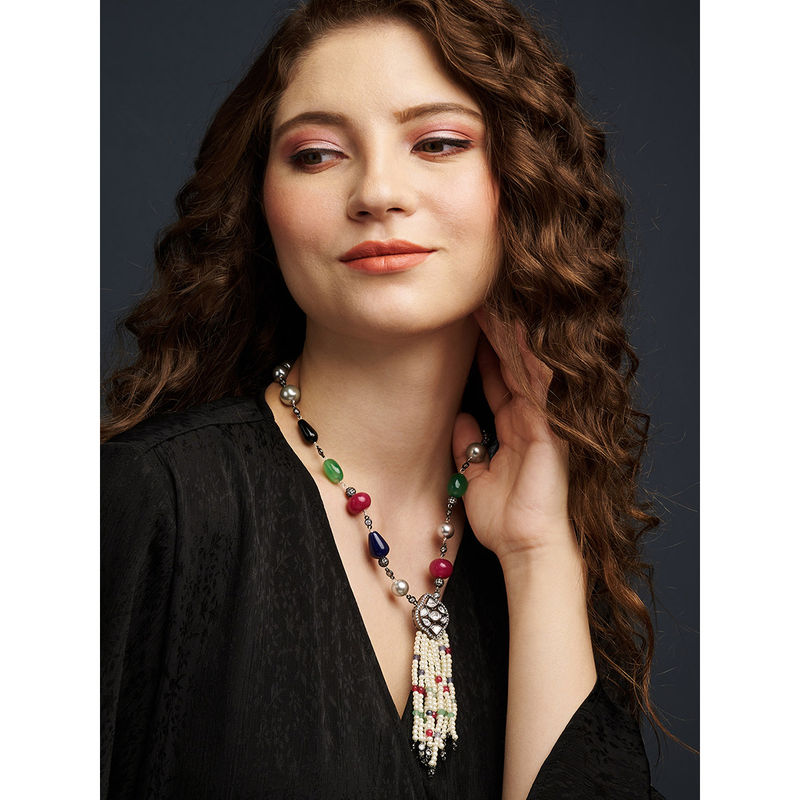 Joules By Radhika Multi Color Necklace with Pearl Beads Buy Joules By