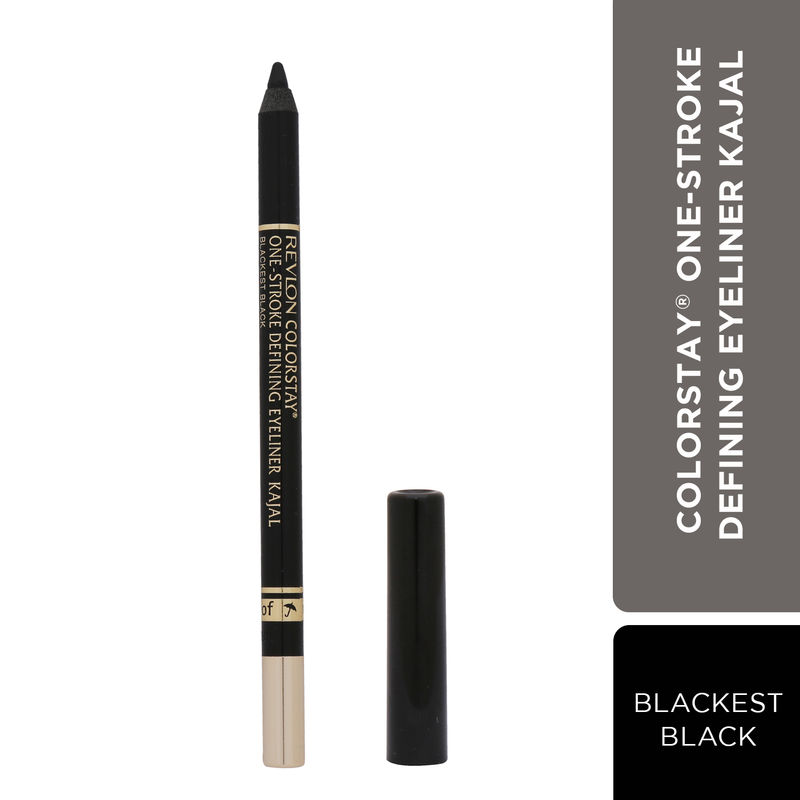 Revlon Colorstay One-Stroke Defining Eyeliner Kajal + Free Sharpener - Blackest Black