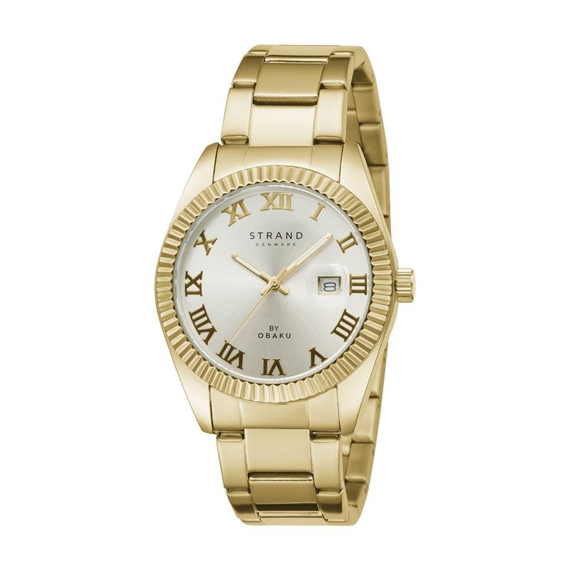 Strand By Obaku Delmore Cider Gold Dial Quartz Watch For Men