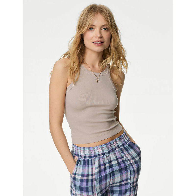 Buy Marks & Spencer Cotton Rich Coral Rib Lounge Camis Online