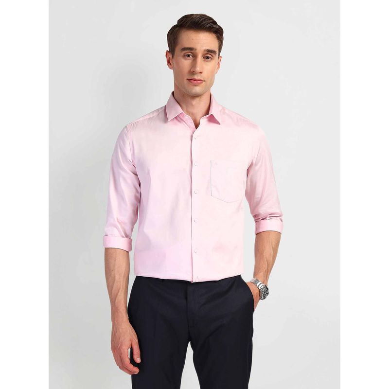 Arrow Pink Manhattan Slim Fit Cotton Shirt (42)