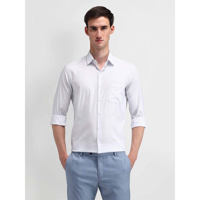 Arrow White Men Striped Shirt (39)