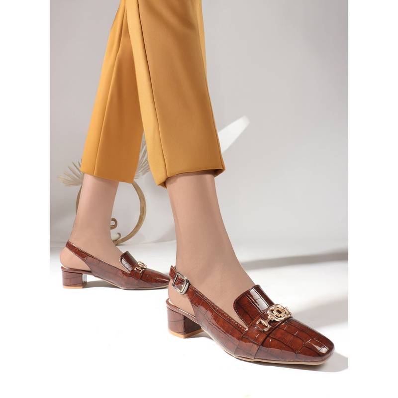 ELLE Women's Studded Double-Strap Sandal Heels (EURO 36)