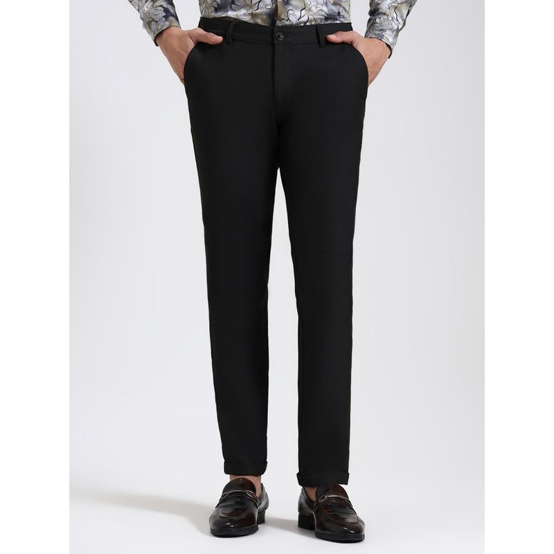 Wyre Black Viscose Blend Club Wear Trouser (32)