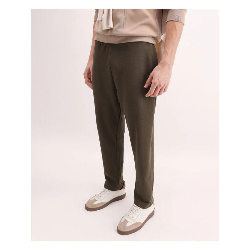 Rare Rabbit Men Costo-B Brown Polyester Blend Regular Fit Trackpant (32)