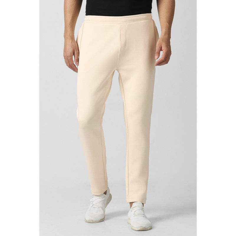 Van Heusen Men Cream Solid Casual Trackpant (30)