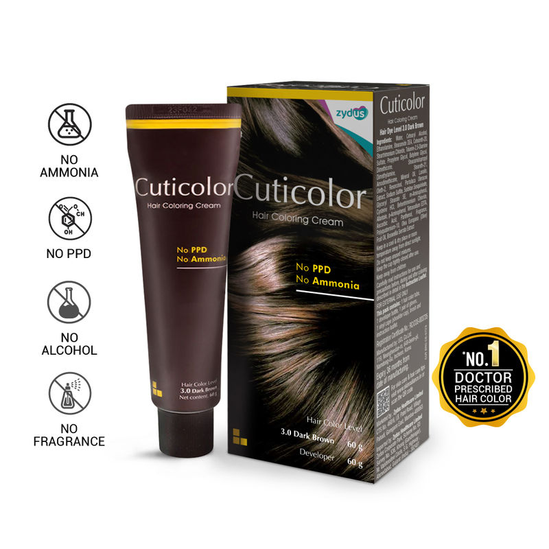 Cuticolor Permanent Hair Color Cream - Dark Brown