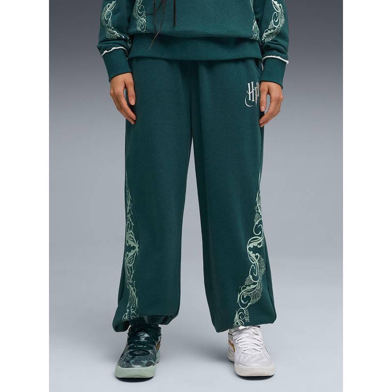 Puma Green Cotton Printed Trackpant (S)