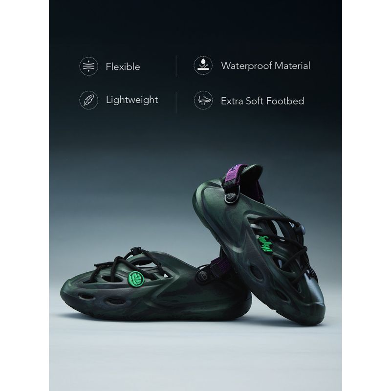 The Souled Store Green Originals Hydro's Hulk Men Clogs (UK 9)