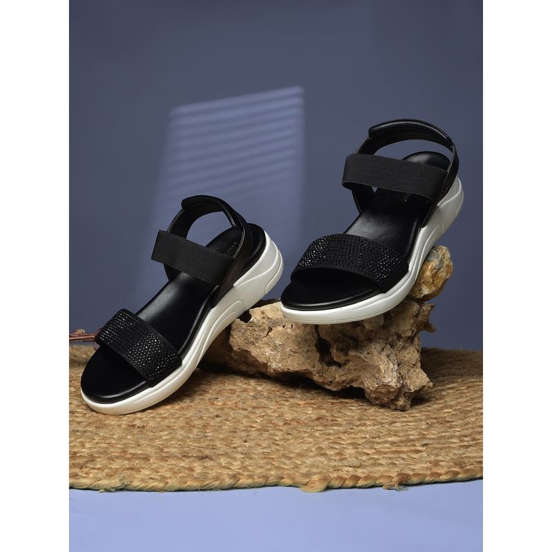 Bata Comfit Women Black Platform Sandals (UK 5)