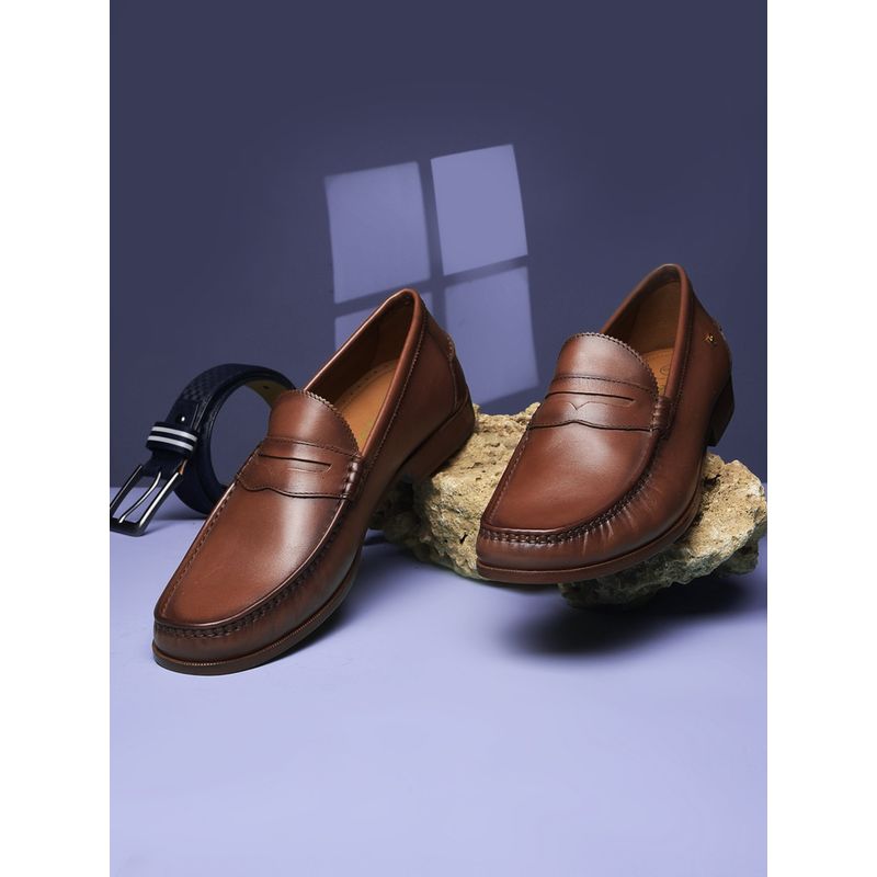 Hush Puppies Men Brown Formal Slip-On Loafers (UK 7)