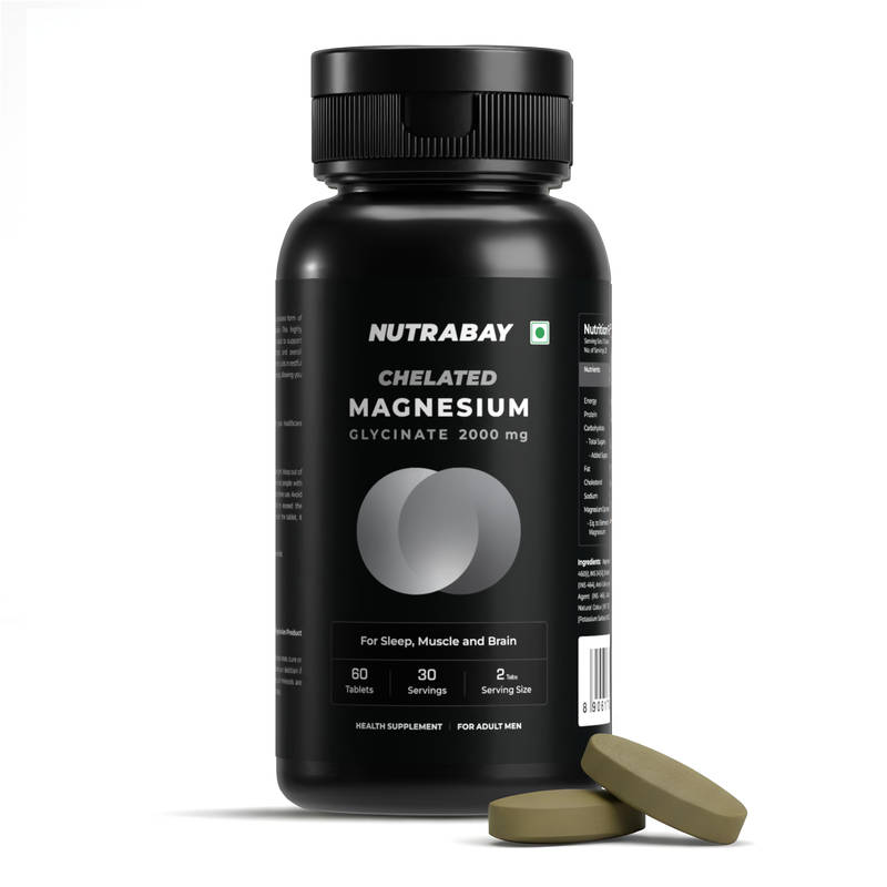 Nutrabay Magnesium Glycinate High Absorbing Chelated Tablets