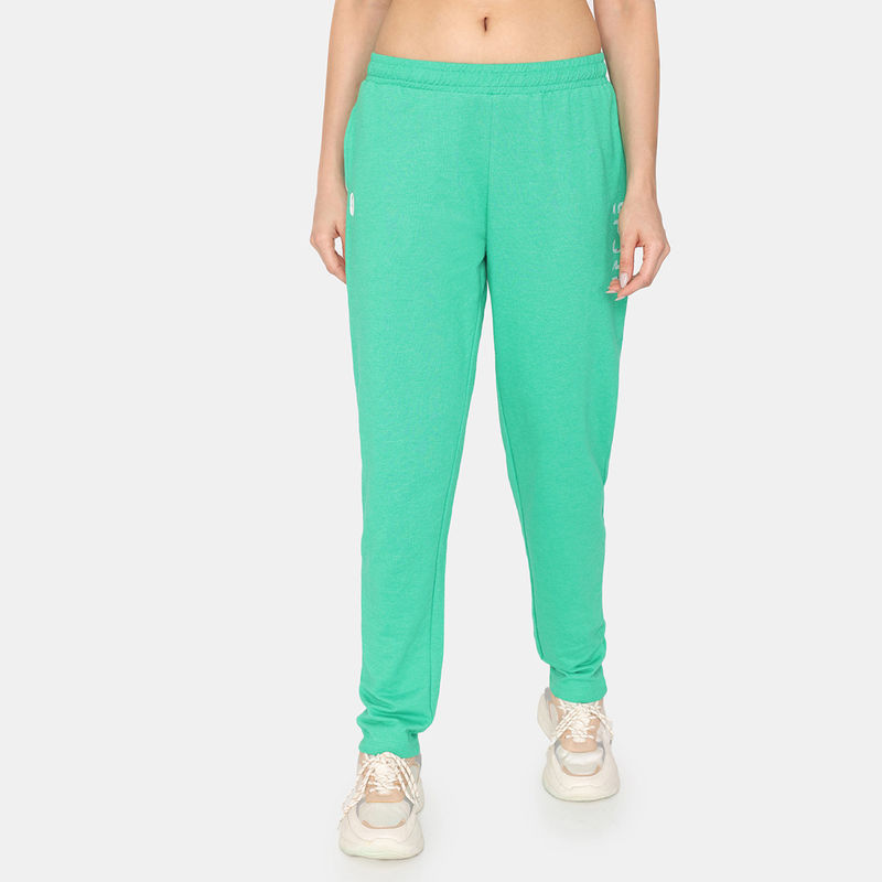 Zivame Rosaline Bounds Easy Movement Straight Fit Pants - Bright Green (L)