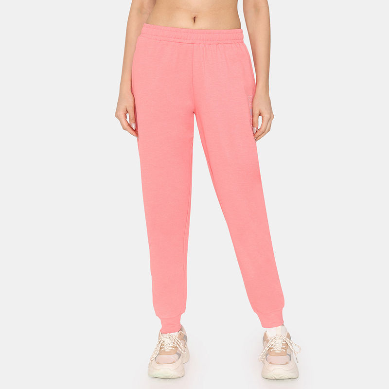 Zivame Rosaline Zest Easy Movement Relaxed Pants - Conch Shell (S)