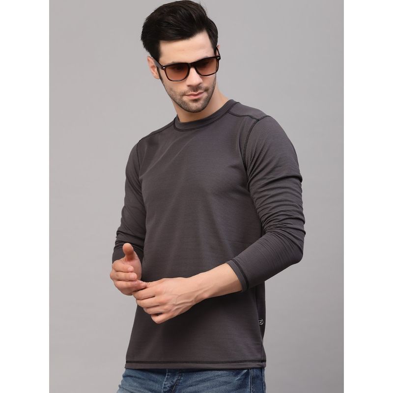 RIGO Men Charcoal Poly Corduroy T-Shirt (L)
