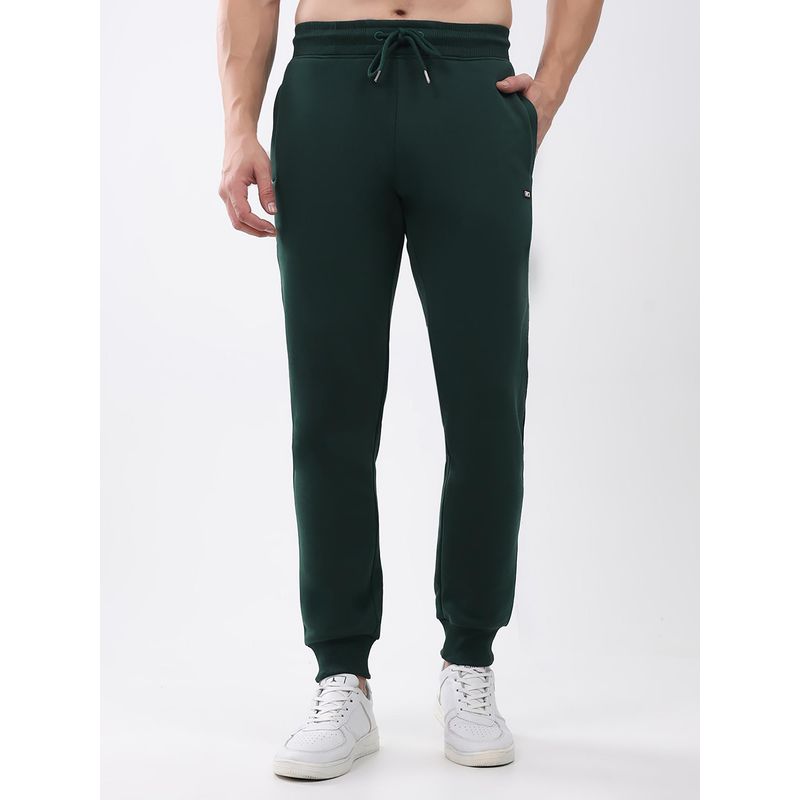 Monte Carlo Green Solid Regular Fit Trackpant (L)