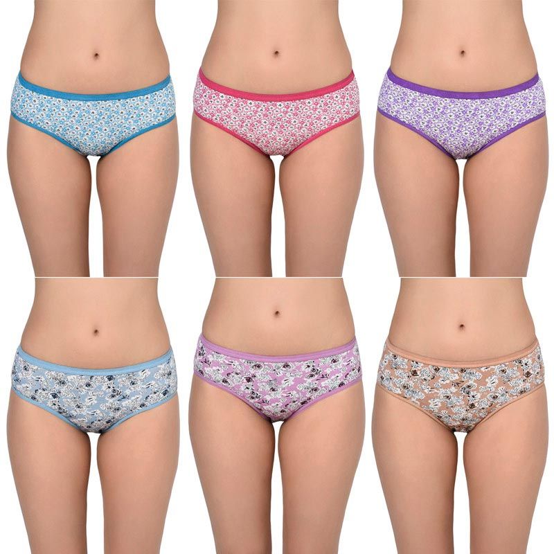 Bodycare Women's High Cut Panty (Pack Of 6) - Multi-Color (M/85)