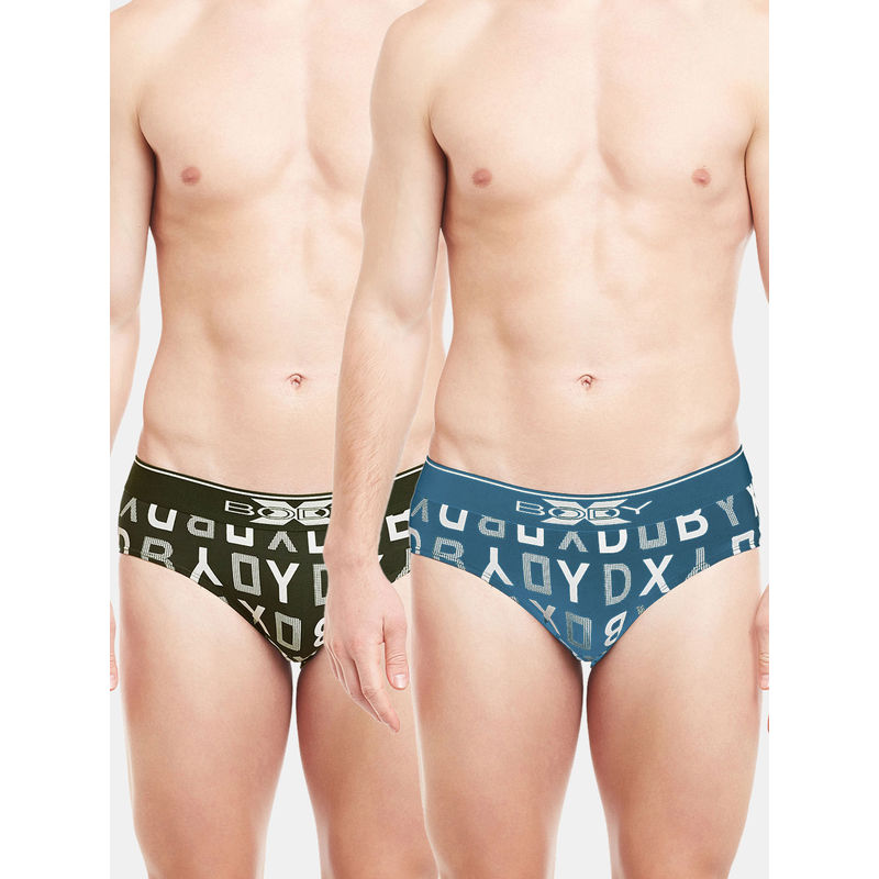 BODYX Men's Multi-Color BODYX Printed Men's Briefs By Body Care (Pack of 2) (M)