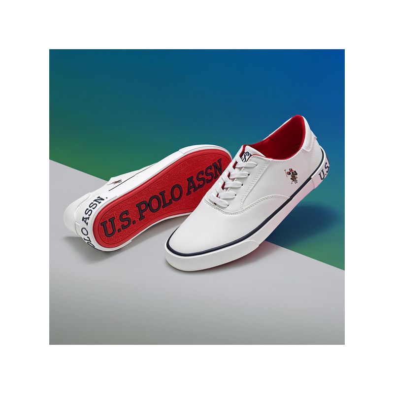 U.S. POLO ASSN. Women White Parker 2.0 Round Toe Casual Sneakers (UK 4)