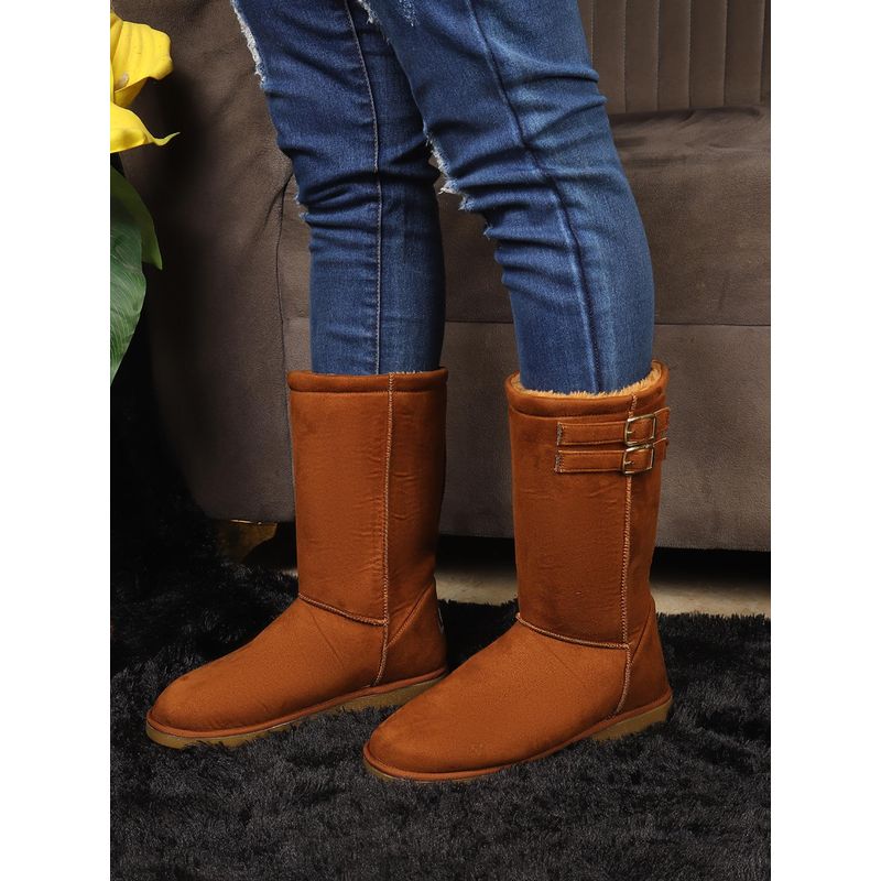 Carlton London Women Tan Tall Casual Boots (EURO 36)