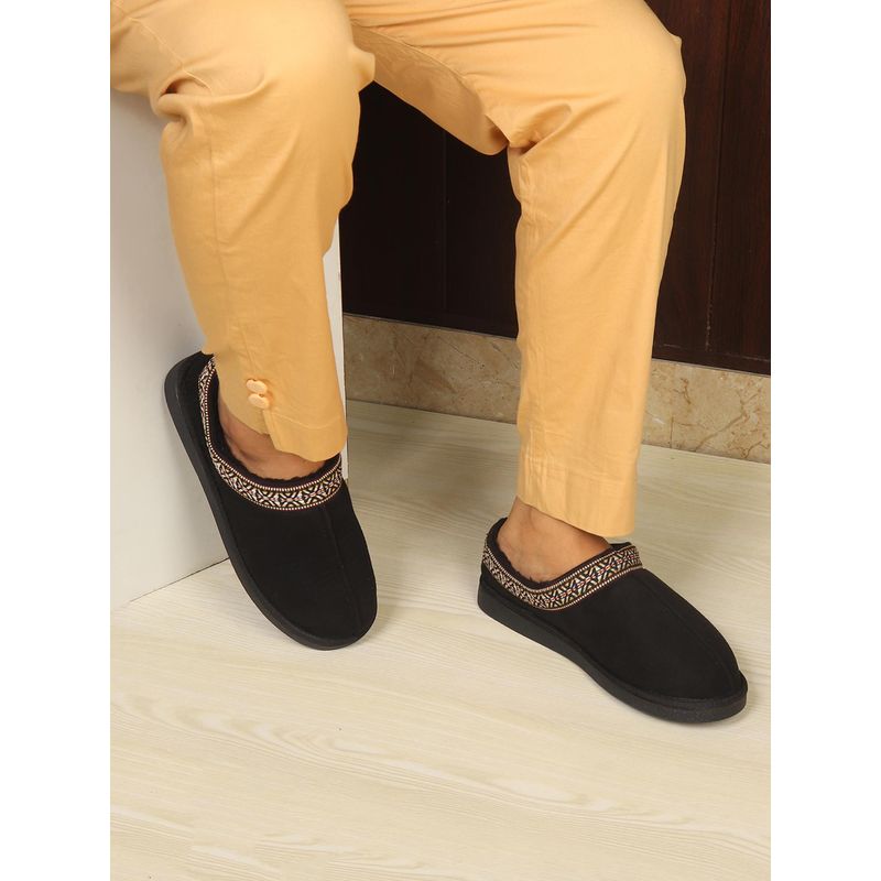 Carlton London Women Black Room Slippers (EURO 36)