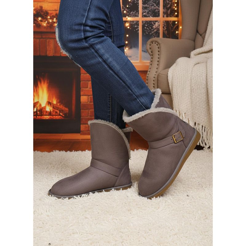 Carlton London Women Grey Mid-Calf Casual Boots (EURO 37)