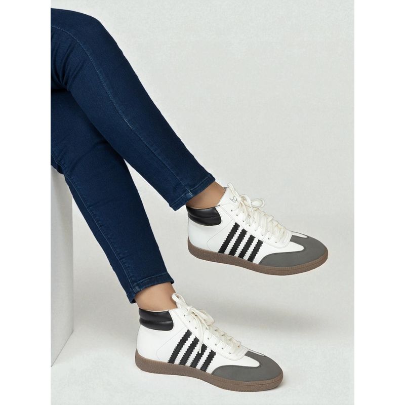 Truffle Collection White Solid Casual Sneakers (UK 3)