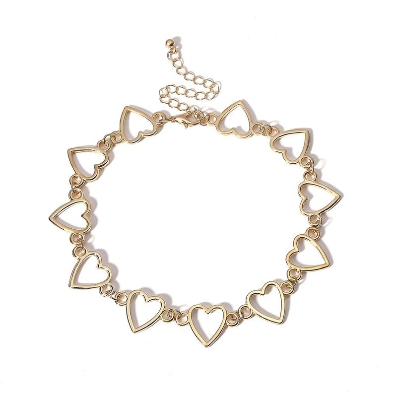 OOMPH Jewellery Gold Tone Heart Shape Filigree Necklace