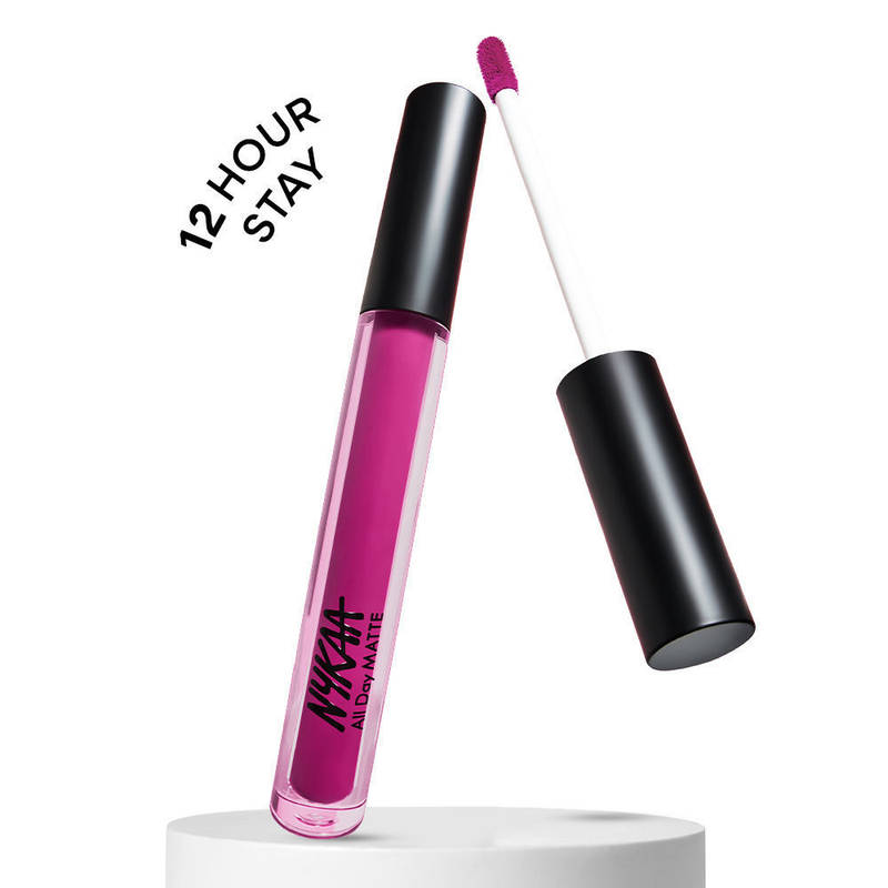 Nykaa All Day Matte Long Lasting Transferproof Liquid Lipstick - Teacher Tribea - Plum