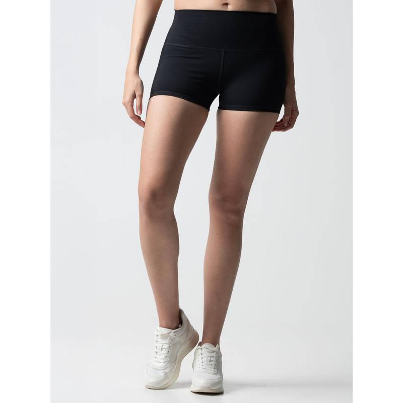 STRCH Black Solid Regular Fit High Rise Running Shorts (2XL)