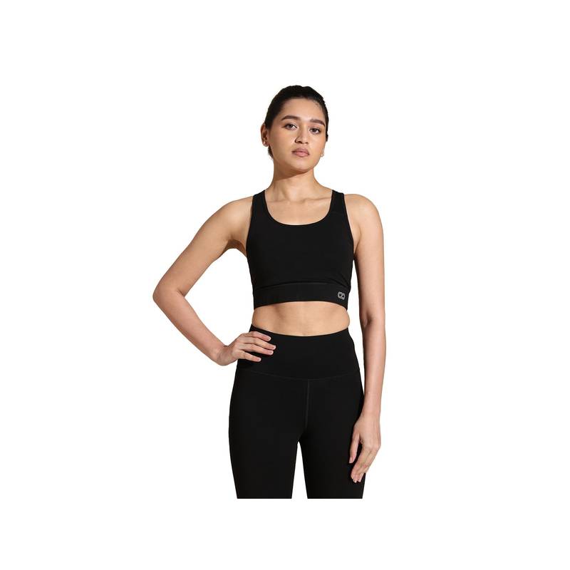 Silvertraq Cotton Flex Sports Bra Black (XS)