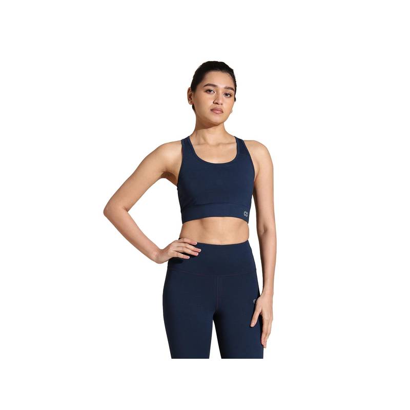 Silvertraq Cotton Flex Sports Bra Navy (XS)