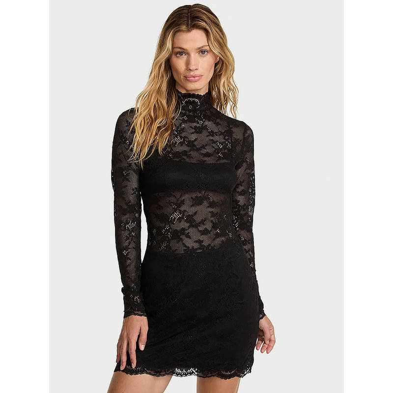 Victoria's Secret Black Dream Angels Dare to Dream Lace Nightdress (XS)