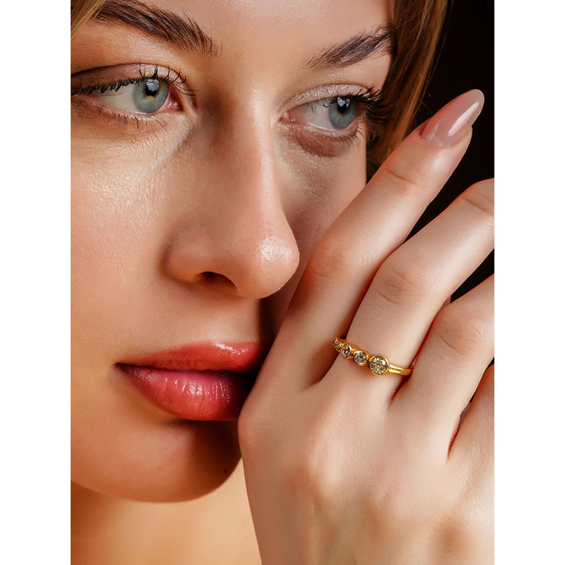 Soraya Luxe 925 Sterling Silver Cascade Glow Ring (US 7)