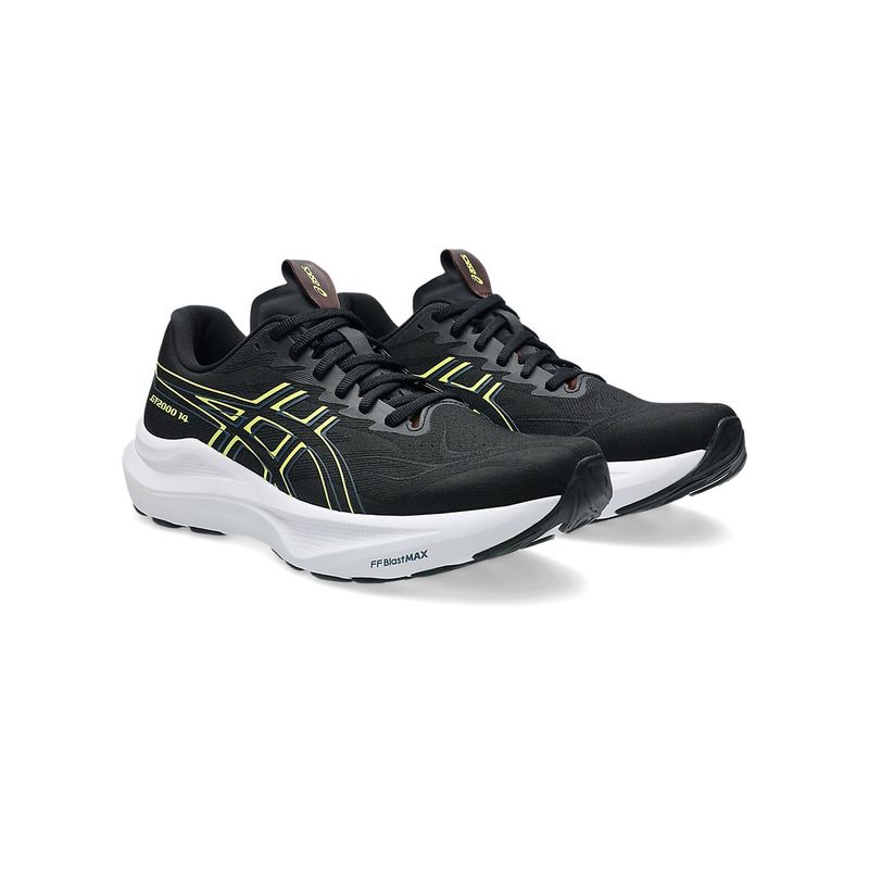 ASICS GT-2000 14 Men Black & Yellow Running Shoes (UK 5)