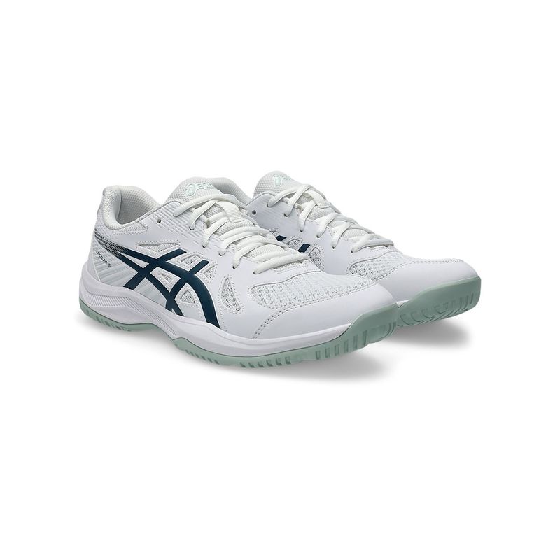 ASICS UPCOURT 6 Men White Indoor Badminton Shoes (UK 9)