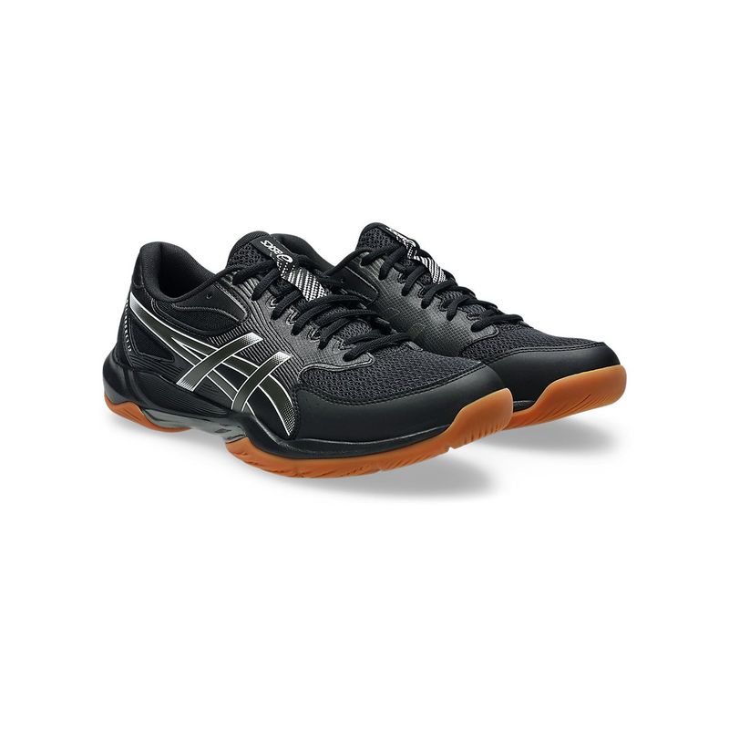 ASICS GEL-ROCKET 12 Men Black Indoor Badminton Shoes (UK 8)