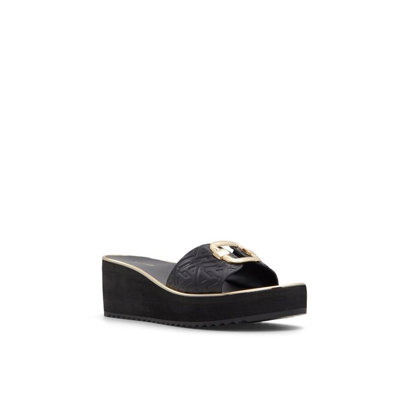 Aldo ONAYLLAN-IN001 Black Synthetic Eva Wedges Heels (UK 2)