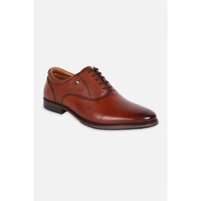 Louis Philippe Men Brown Leather Oxford Shoes (UK 6)