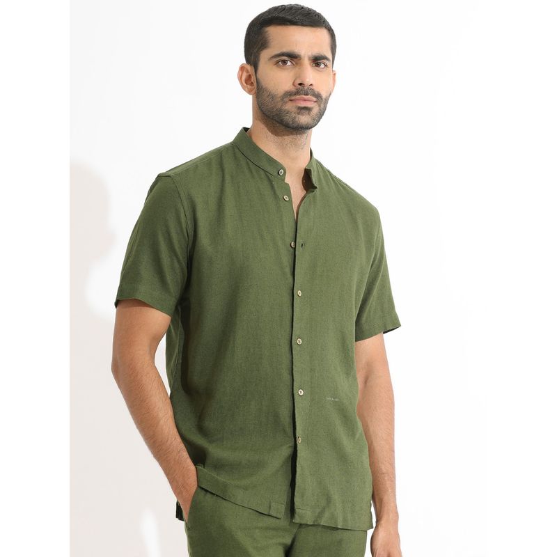 Rare Rabbit Lune Ss Primary Olive Shirt (S)