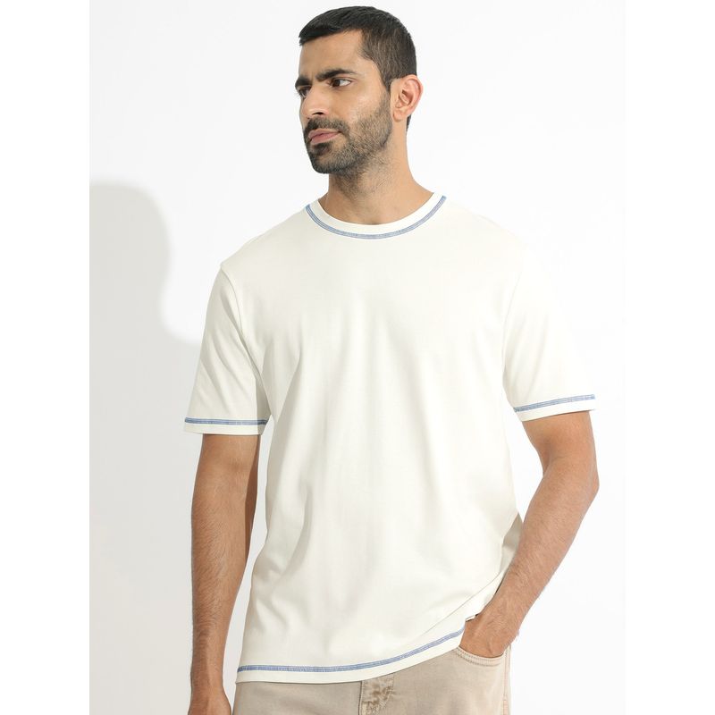 Rare Rabbit Sable Primary Off White T-Shirt (S)