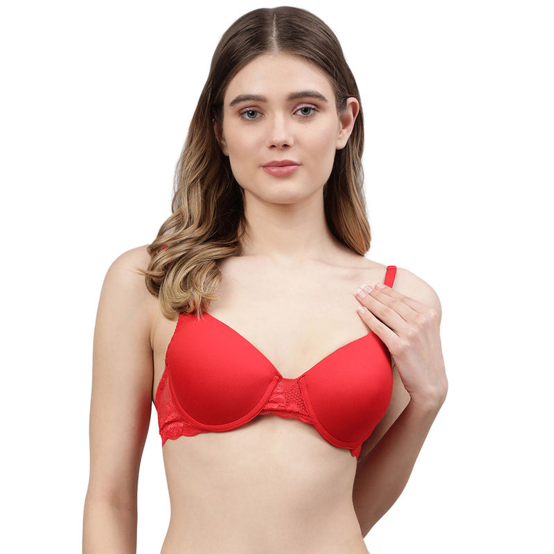 Cukoo Lightly Padded Everyday Bra -Red (32B)