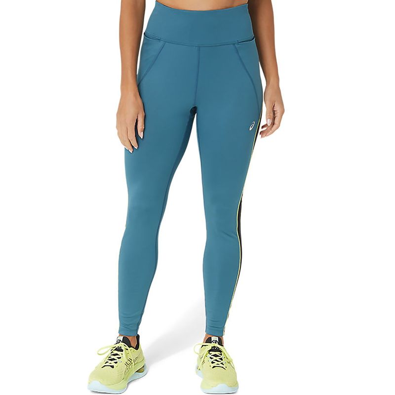 ASICS Mesh Panel Training Blue Womens Tights (XS)