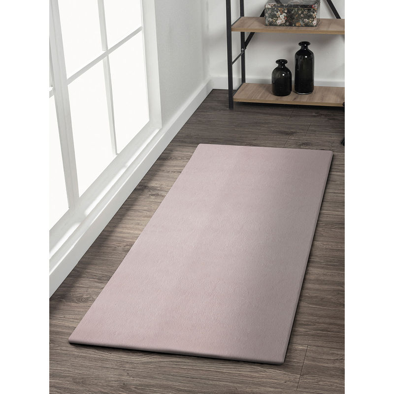 OBSESSIONS Soft Shaggy Polyester Bedside Runner Peach (2.5x5 Feet)