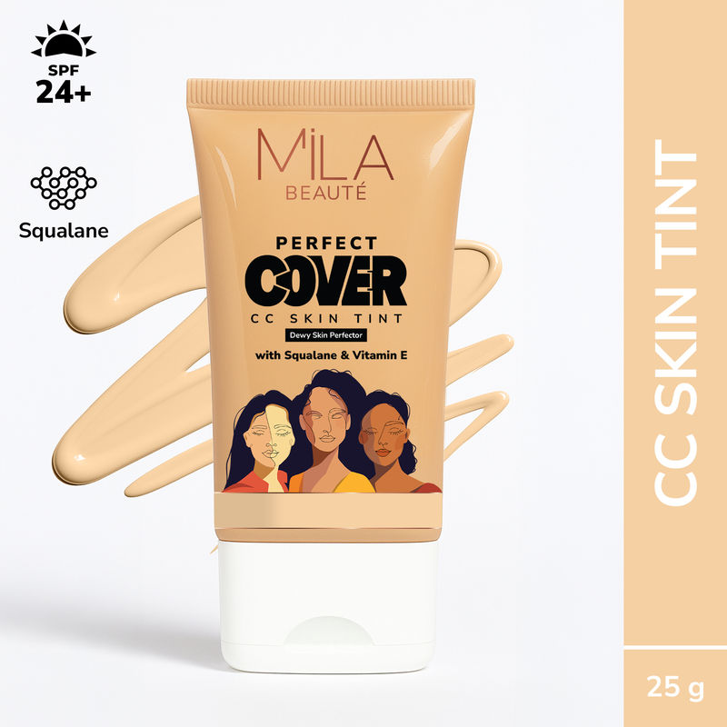 Mila Beaute Perfect Cover CC Skin Tint with SPF 24+ & Squalane - Butter Cookie
