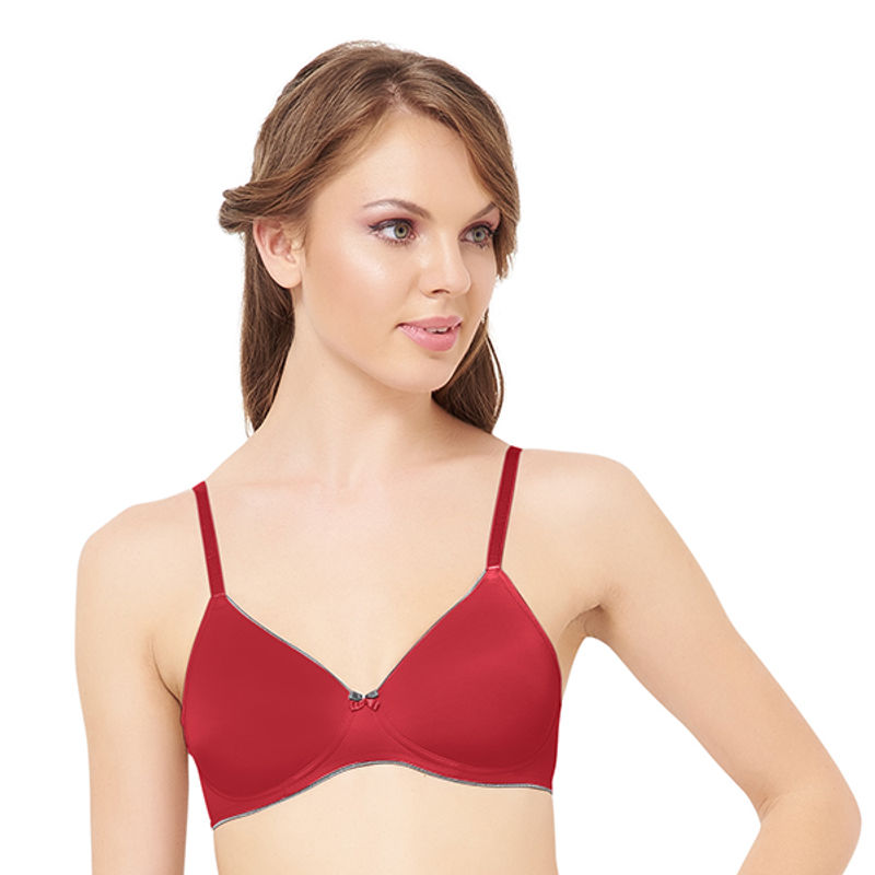 Amante Casual Chic Padded Non-Wired T-Shirt Bra - Red (32D)