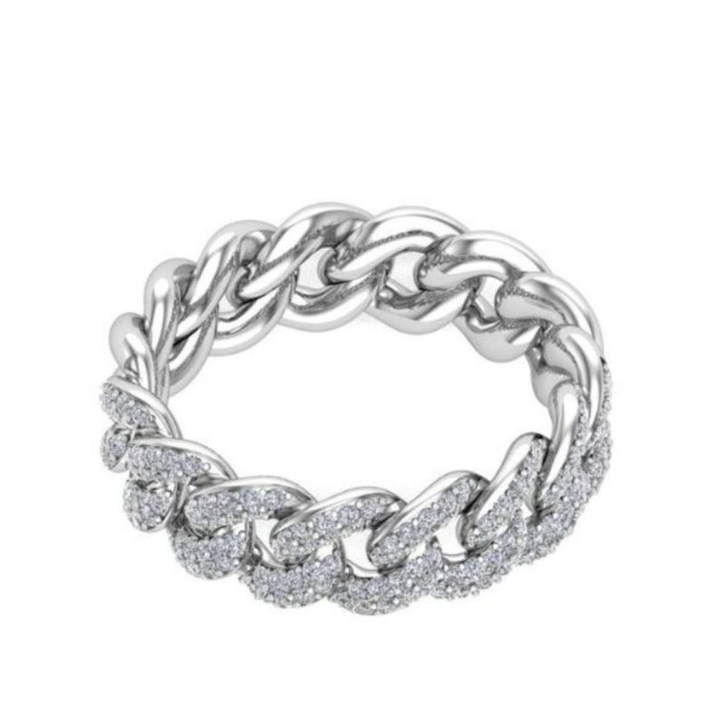 Margento Jewels 925 Sterling Silver Link Chain Ring (6)