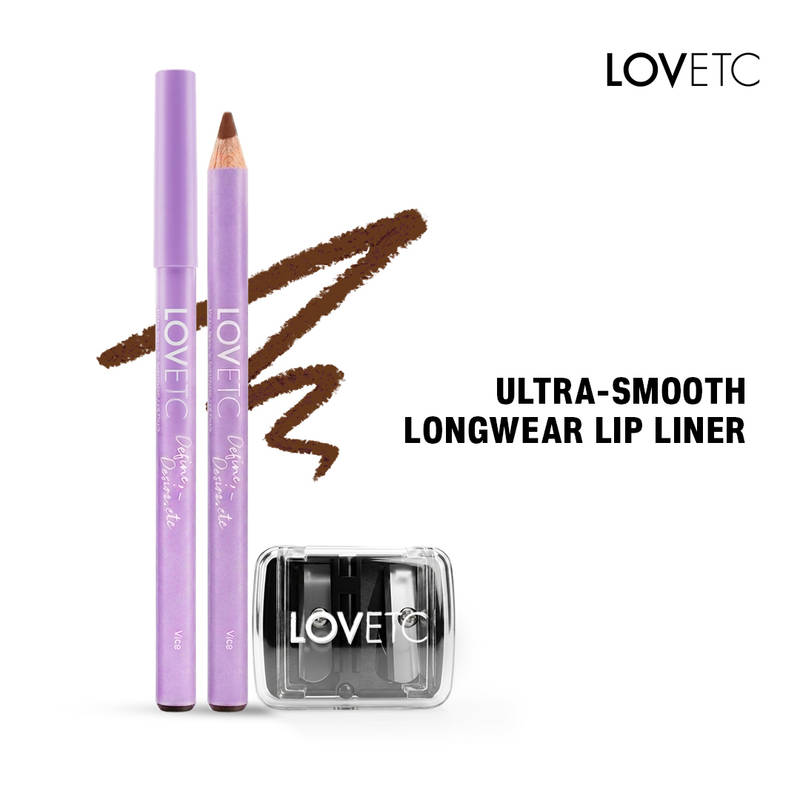 LOVETC Ultra-Smooth Matte Lip Liner, 12-Hr Wear, One Stroke - Vice